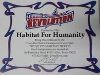 Texas Revolution 4 VIP Game Day Tickets 202//153